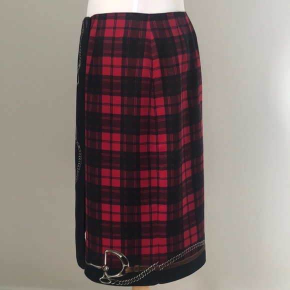 Talbot’s Ted Plaid Wrap Skirt Sz 4 - Picture 3 of 6